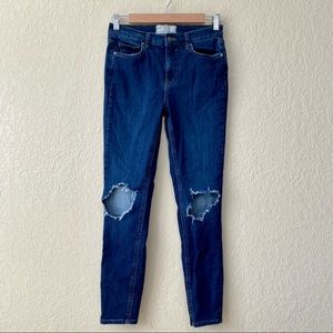 Free People Distressed Skinny Jean